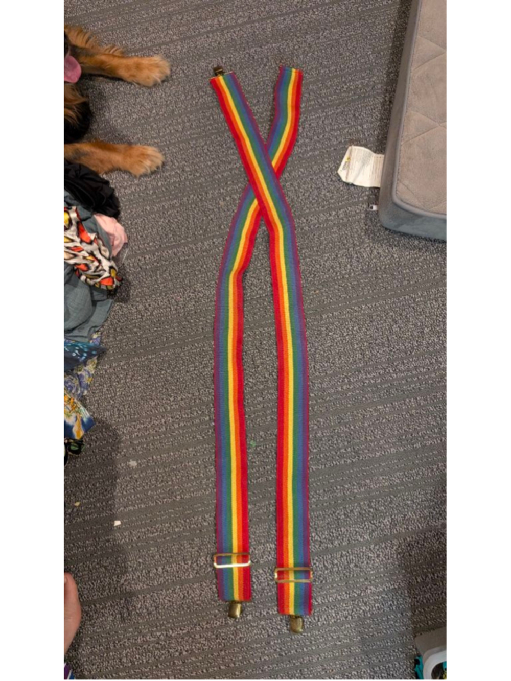 Men's Unbranded Rainbow Suspenders One Size